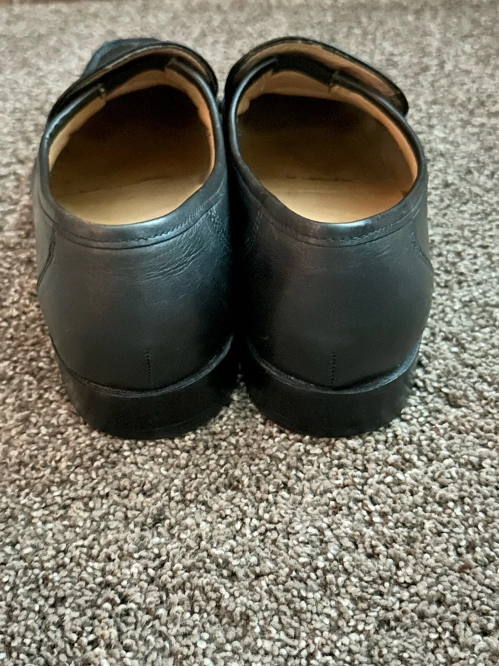 Barker England Mens Handmade Black Leather Penny Loafers US 10.5 UK 9.5